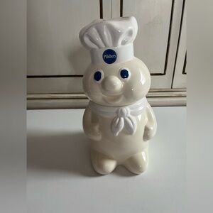 Vintage 1988 Pillsbury Dough Boy Ceramic Cookie Jar Collectible Decor Treats